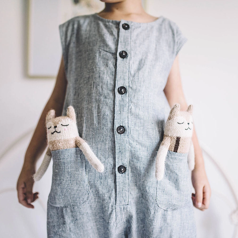 Main Sauvage Knit Toy - Fawn - Overalls