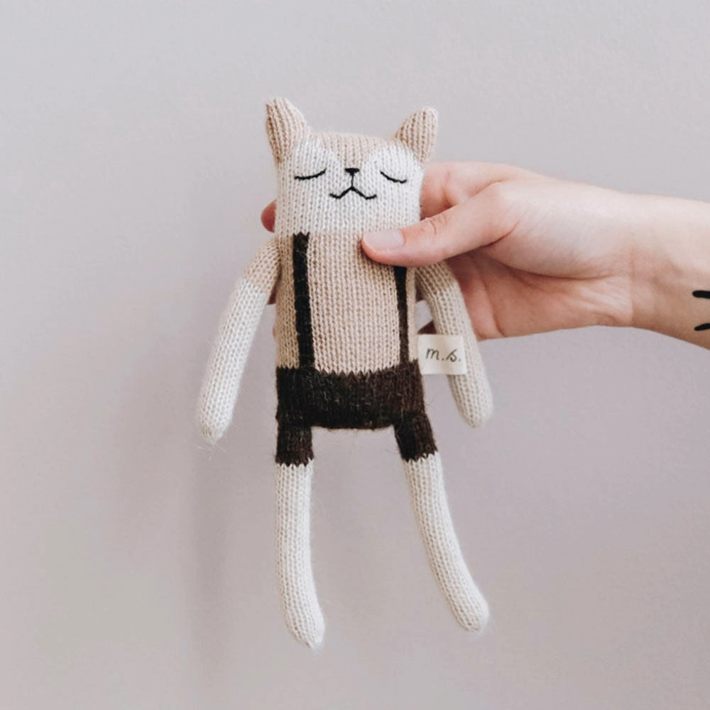 Main Sauvage Knit Toy - Fawn - Overalls