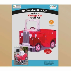 Make A Vintage Car Card Craft - Red