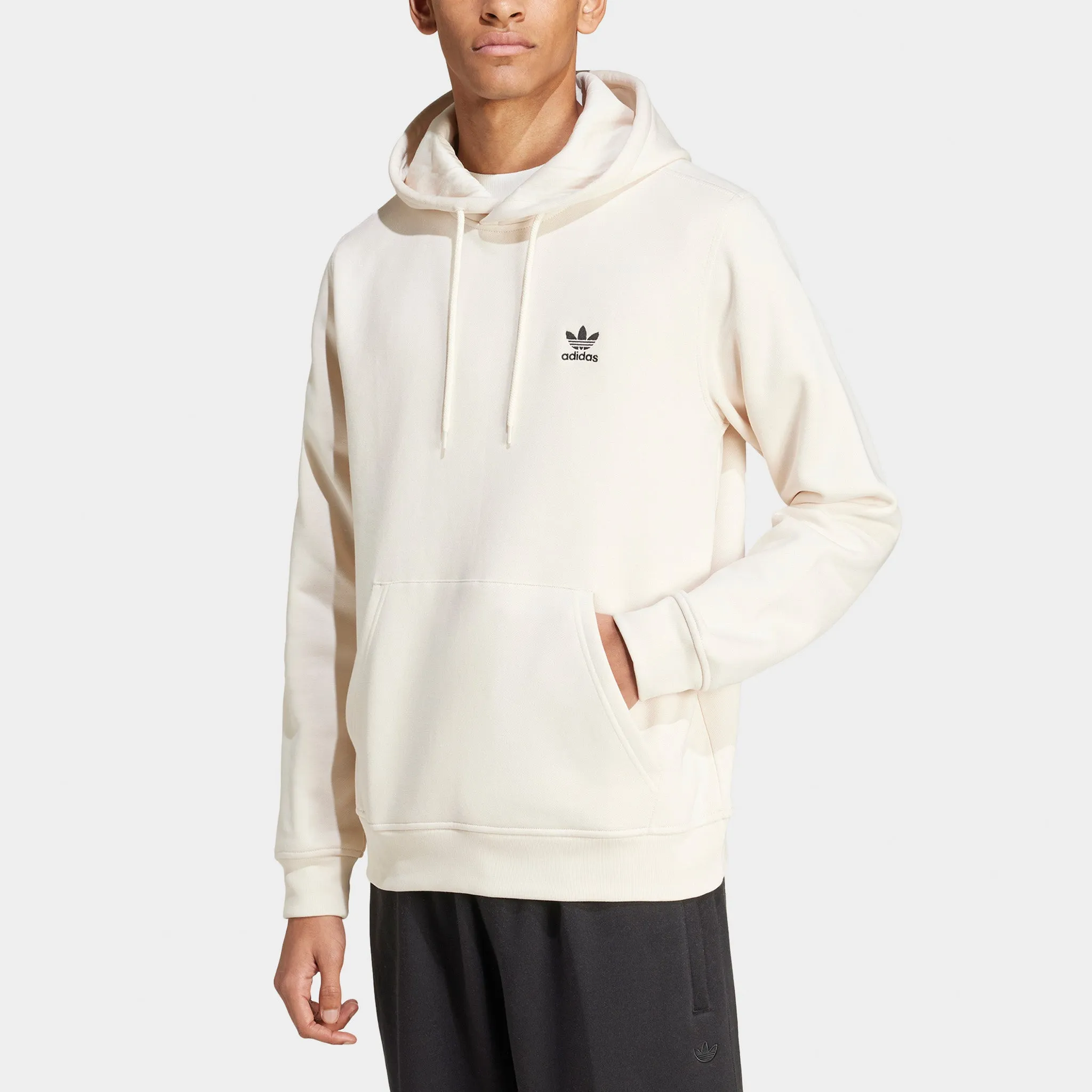 Mens Adidas adidas Essentials Pullover Hoodie / Wonder White