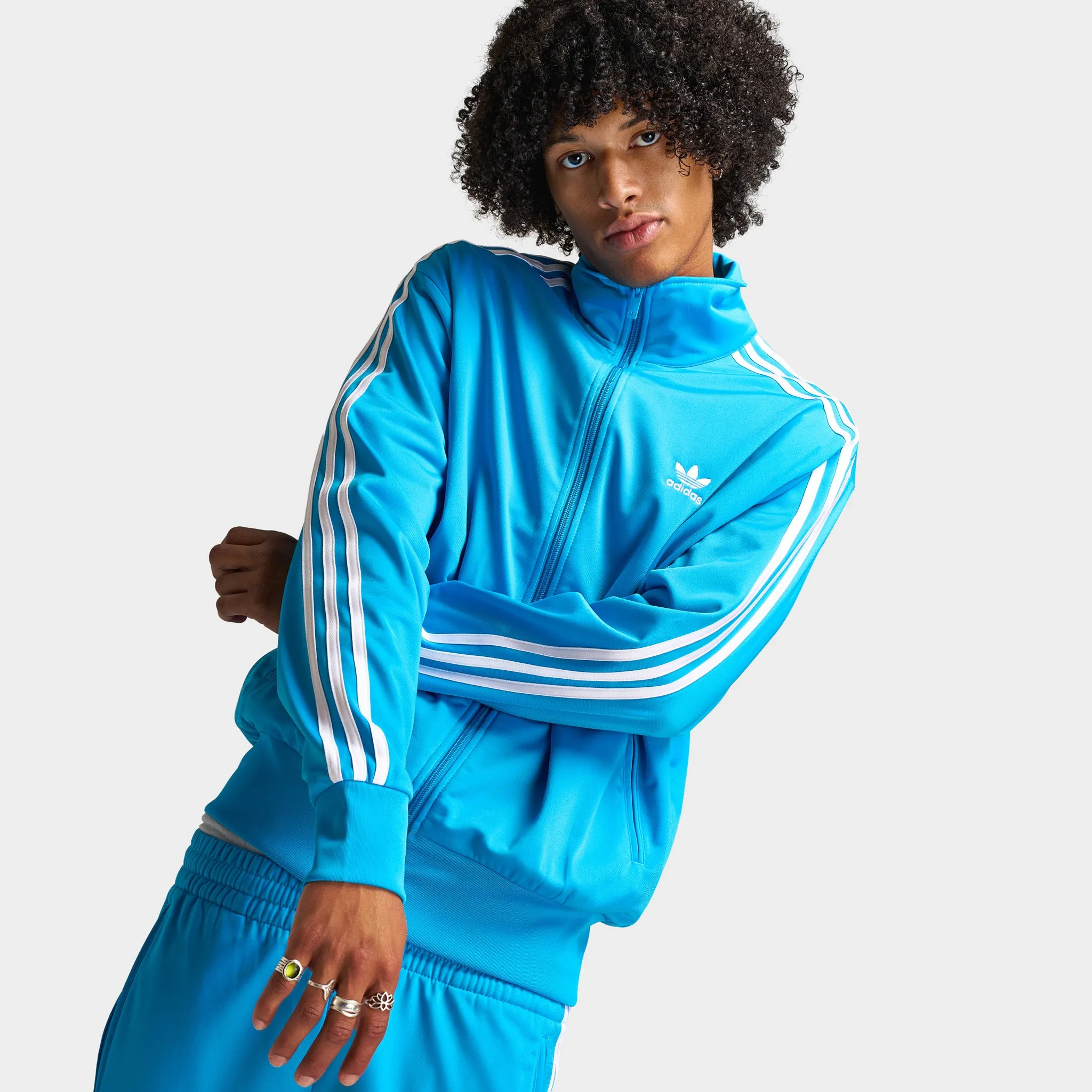 Mens Adidas adidas Firebird Track Top / Sky Blue