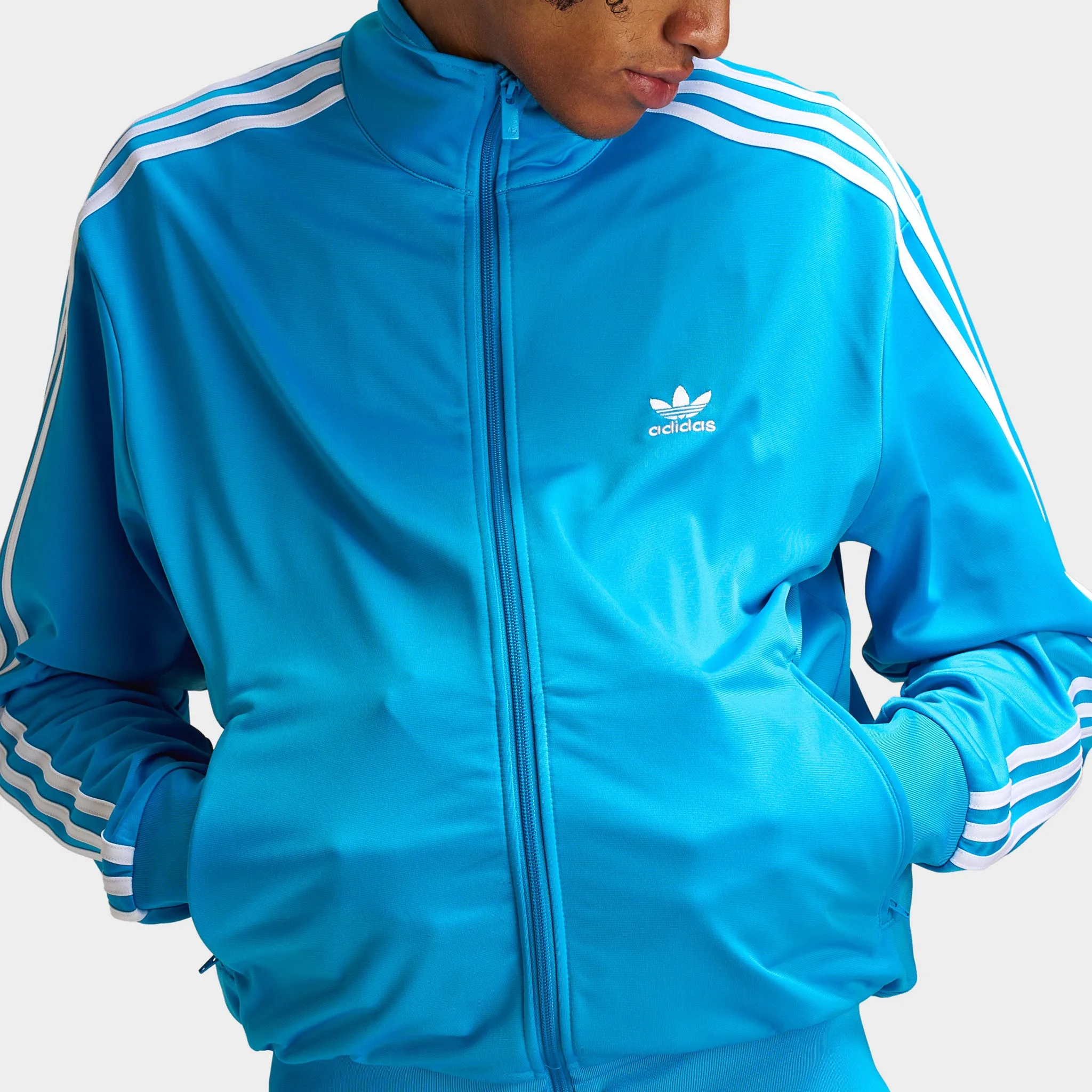 Mens Adidas adidas Firebird Track Top / Sky Blue
