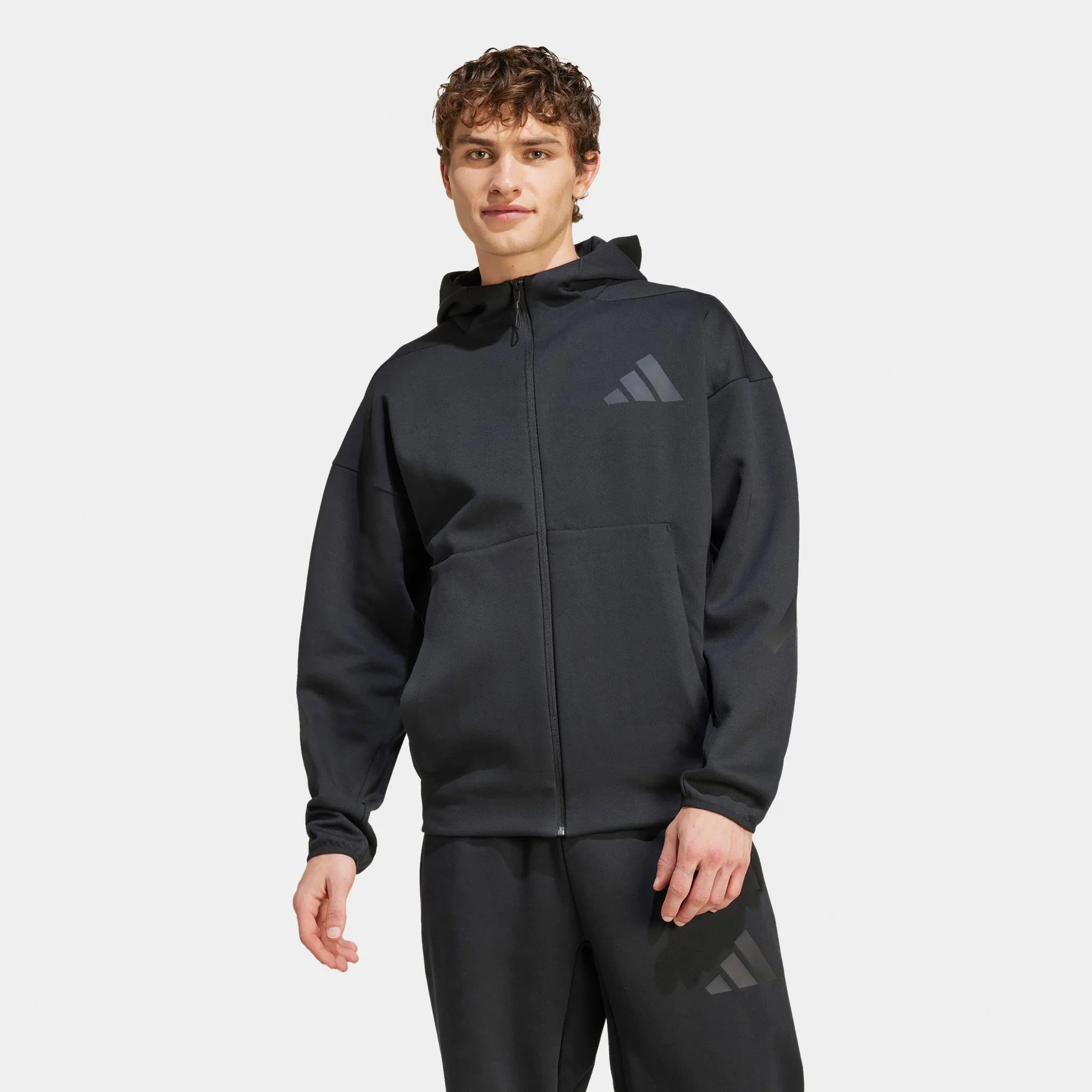 Mens Adidas adidas Z.N.E. Full-Zip Hoodie / Black