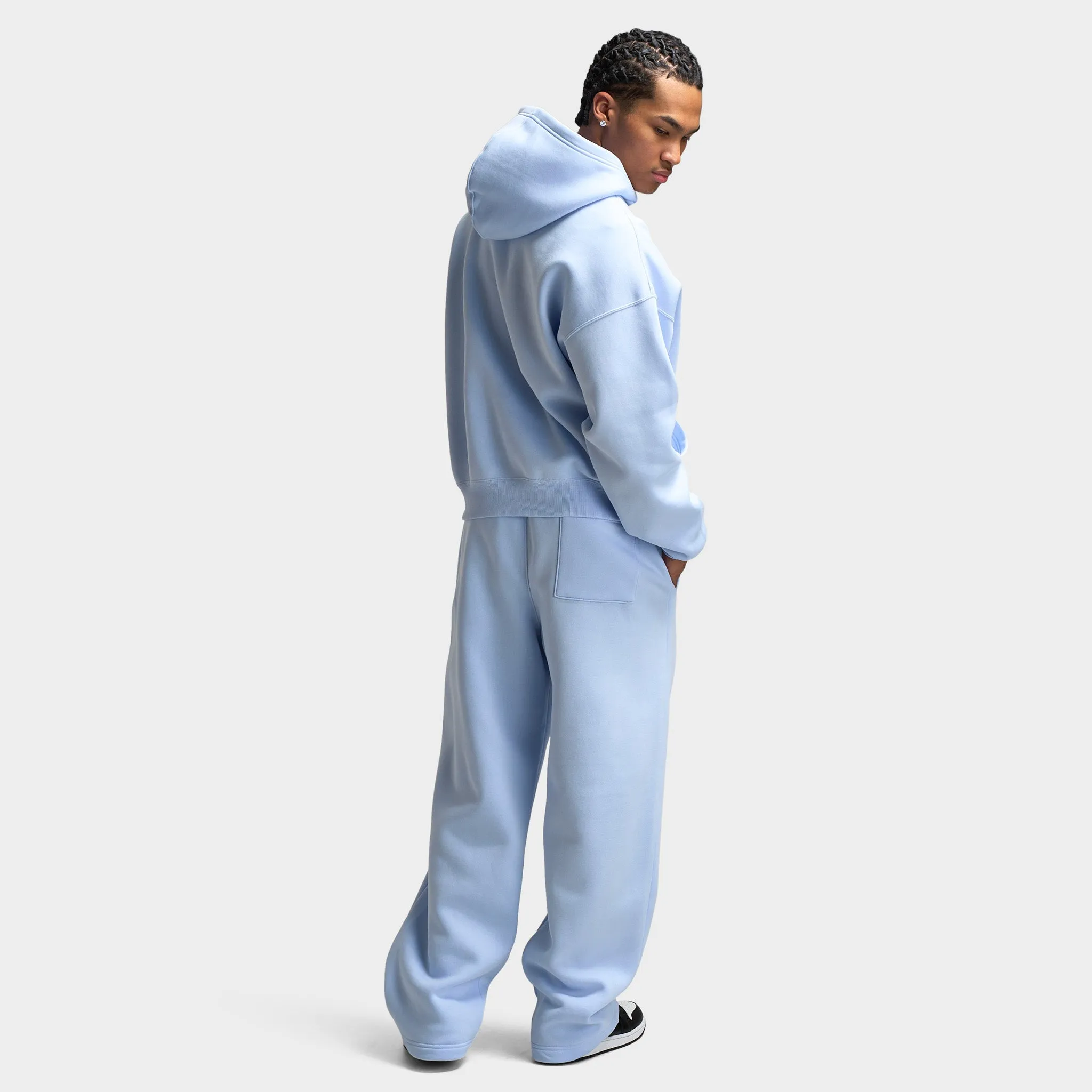 Mens Jordan Jordan Brooklyn Oversized Pullover Hoodie Hydrogen Blue / Sail