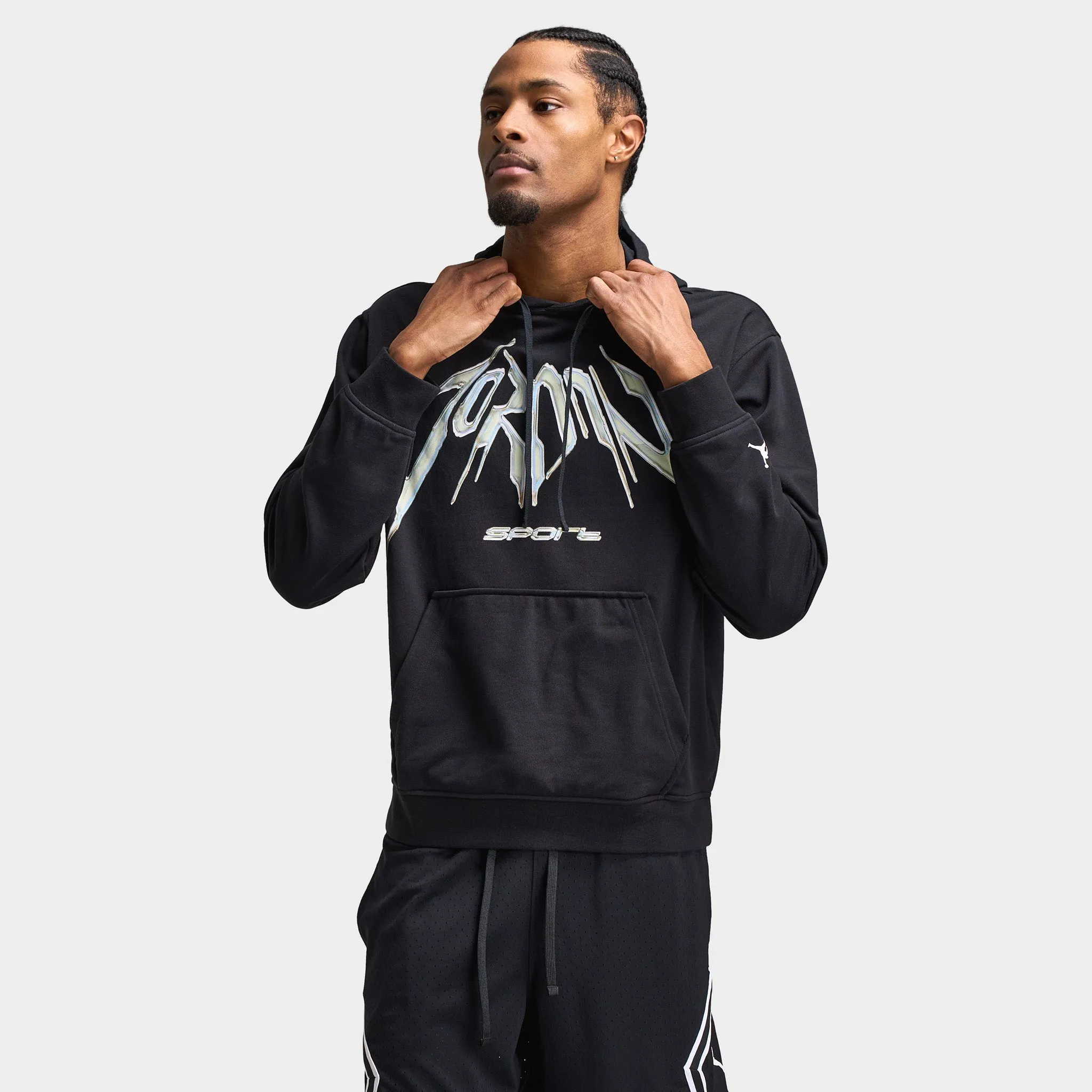 Mens Jordan Jordan Dri-FIT Sport Graphic Hoodie Black / White