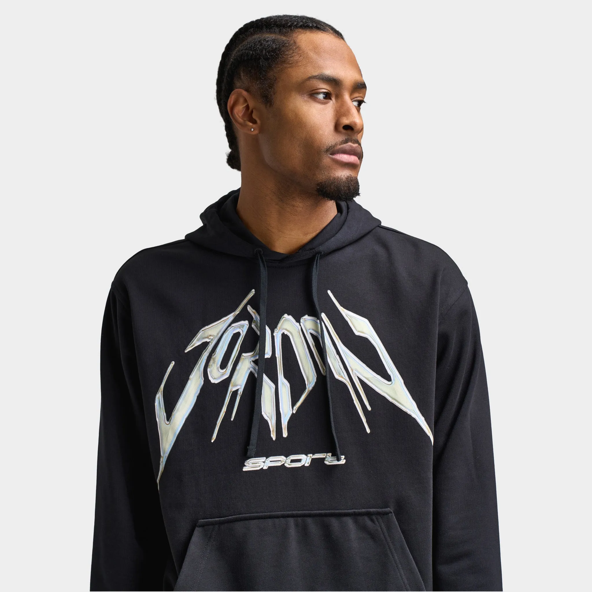 Mens Jordan Jordan Dri-FIT Sport Graphic Hoodie Black / White