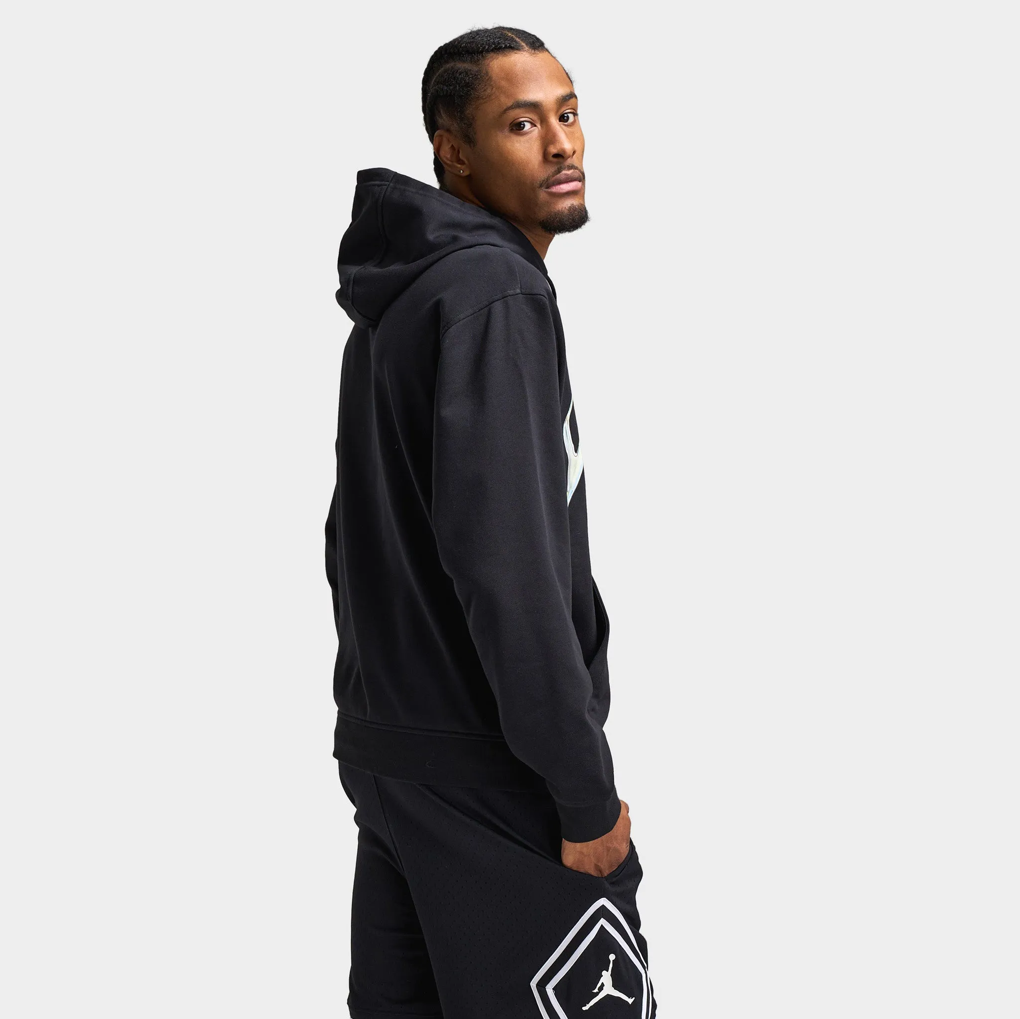 Mens Jordan Jordan Dri-FIT Sport Graphic Hoodie Black / White