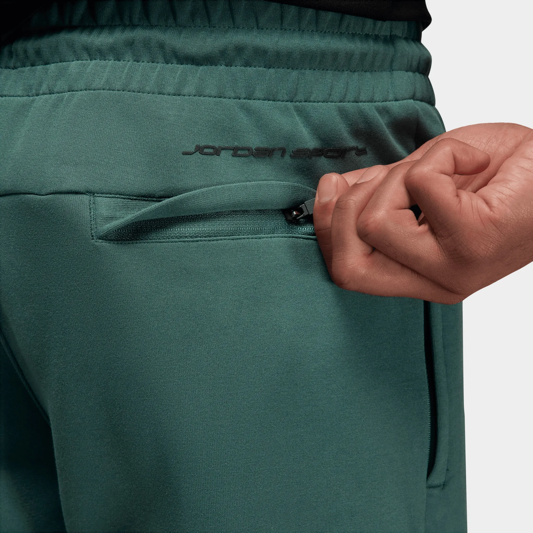 Mens Jordan Jordan Dri-FIT Sport Hoop Fleece Joggers Oxidized Green / White