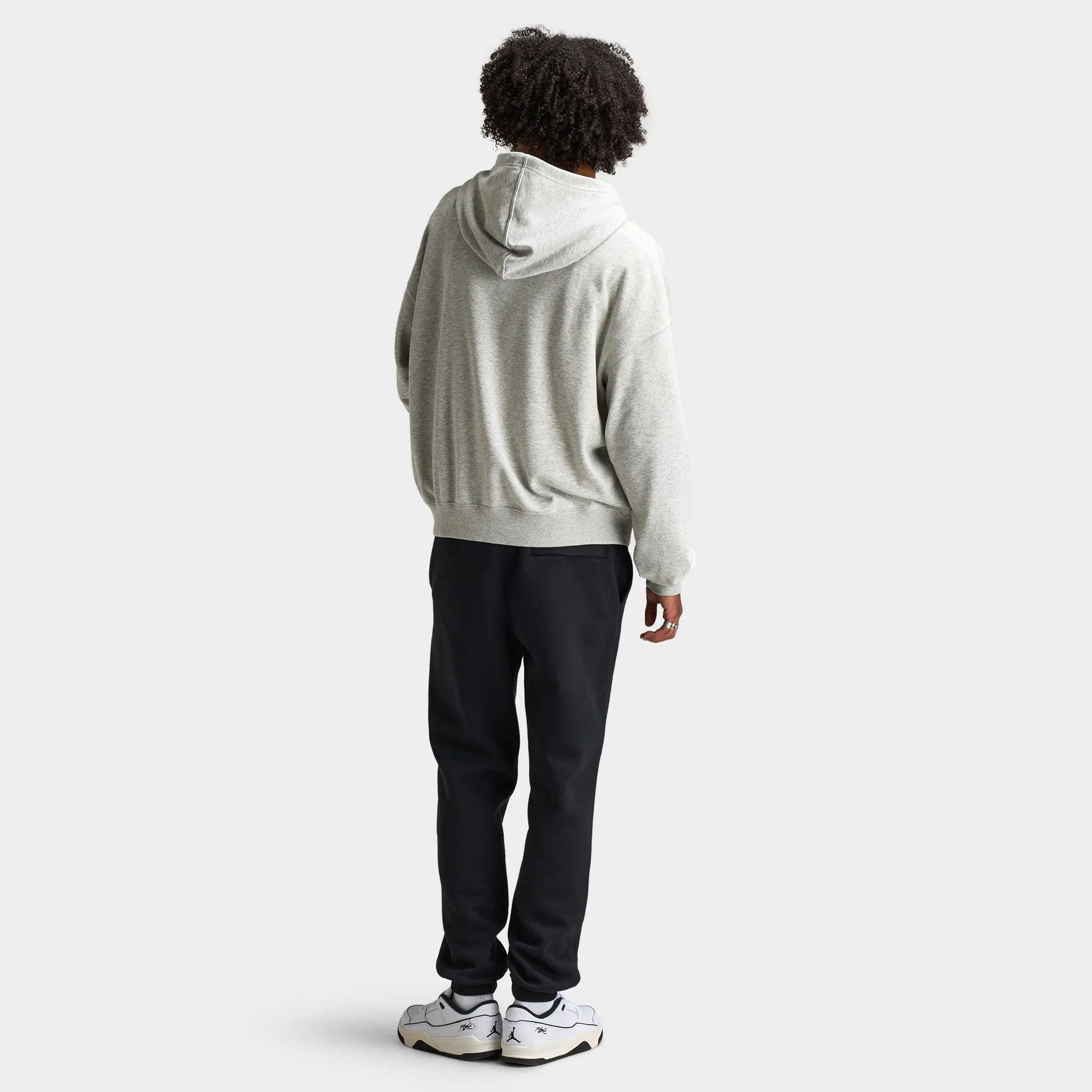 Mens Jordan Jordan Flight Pullover Hoodie Heather Grey / Black