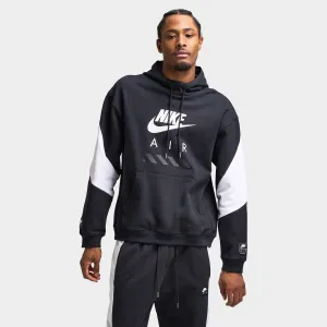 Mens Nike Nike Air Fleece Hoodie Black / White - White