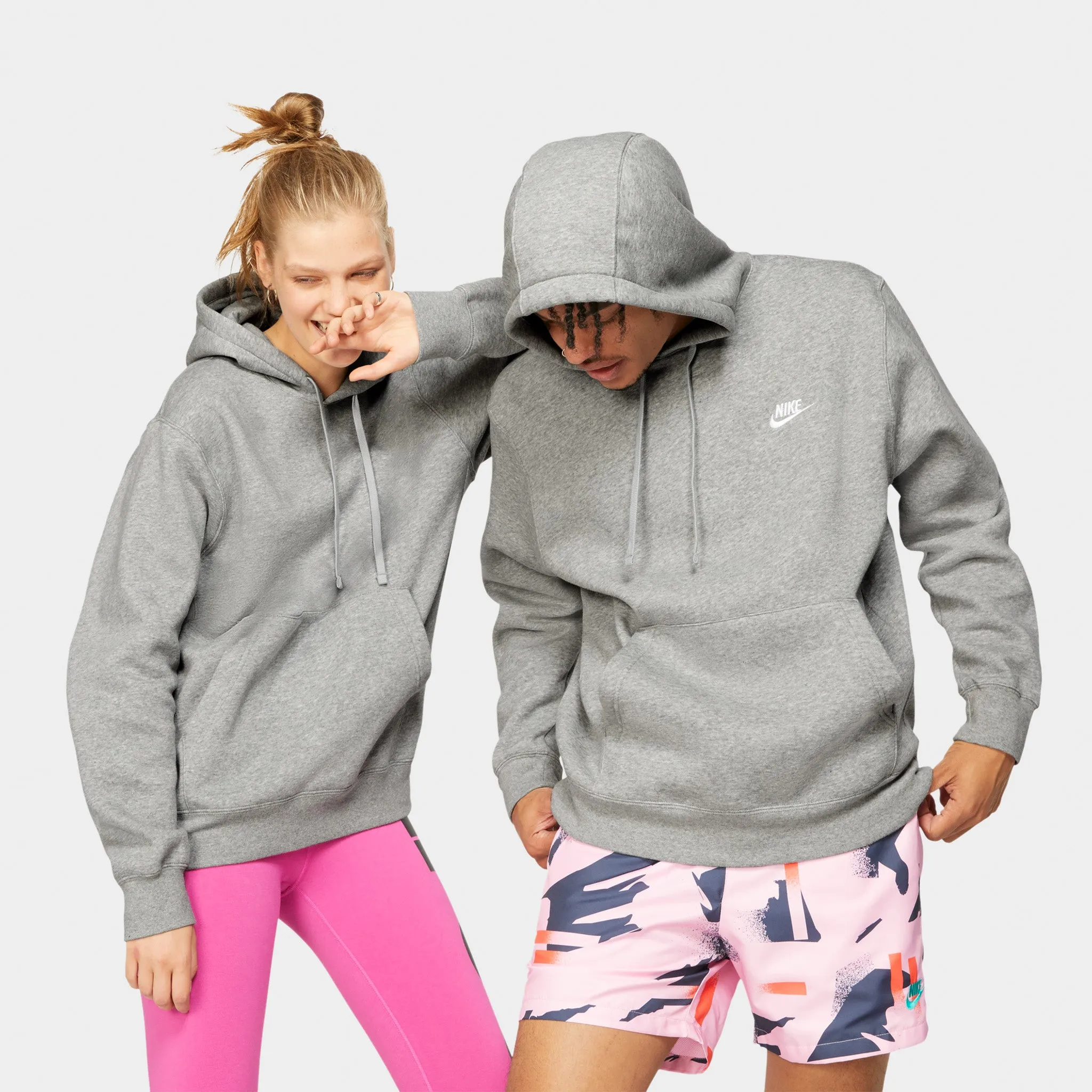 Mens Nike Nike Sportswear Club Fleece Pullover Hoodie / Dark Grey Heather