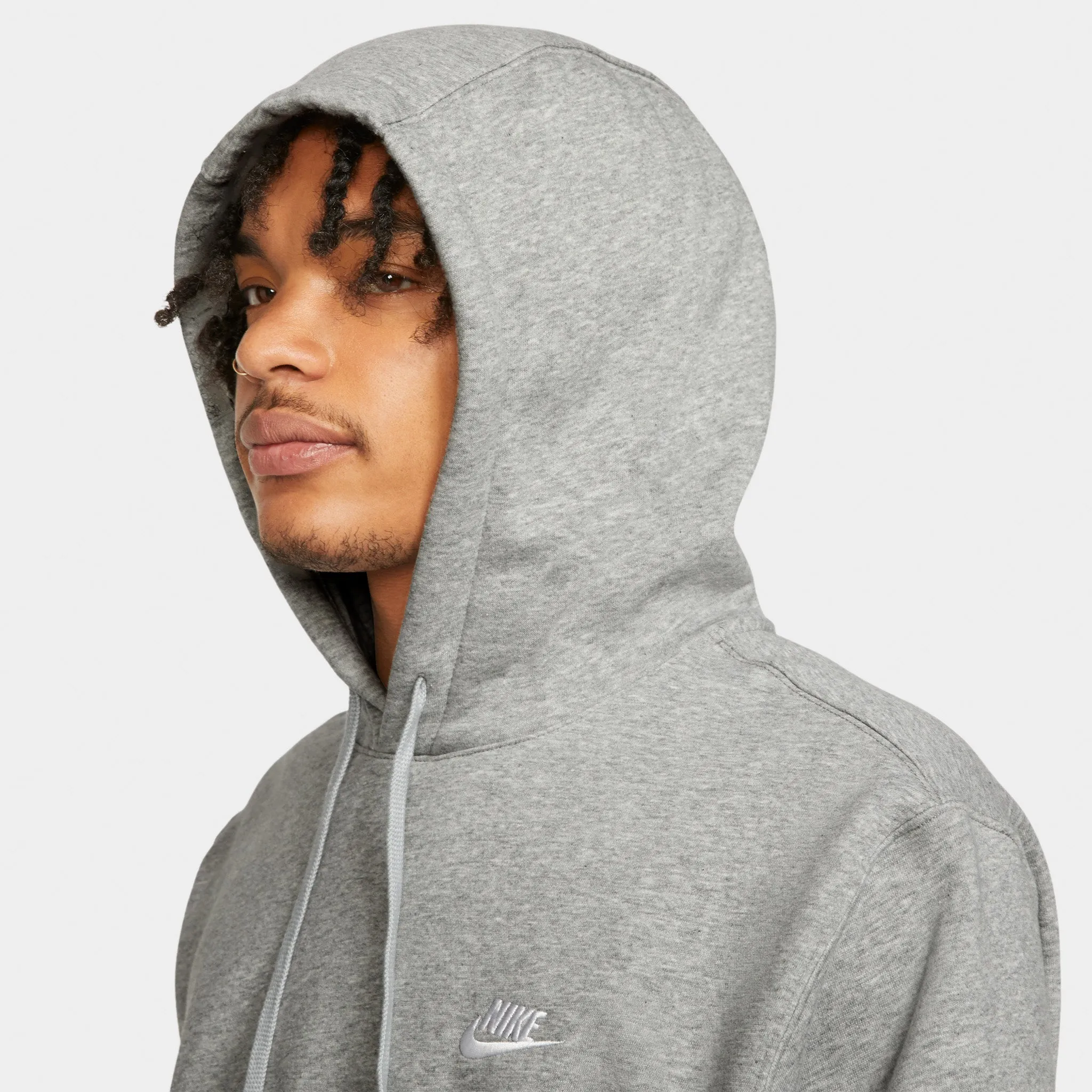 Mens Nike Nike Sportswear Club Fleece Pullover Hoodie / Dark Grey Heather