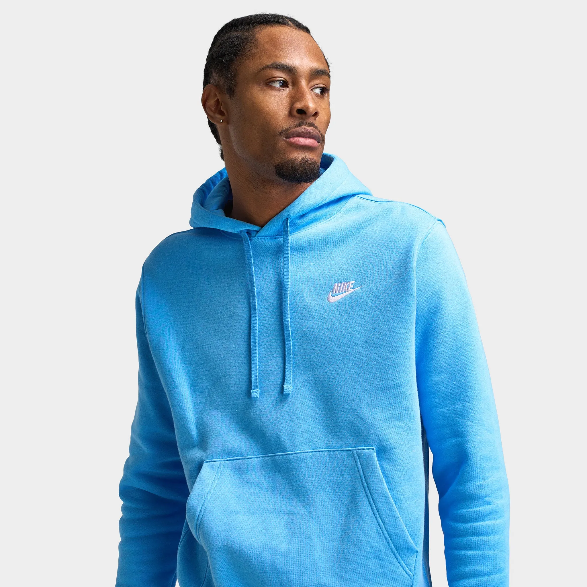 Mens Nike Nike Sportswear Club Hoodie University Blue / University Blue - White