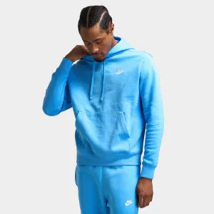 Mens Nike Nike Sportswear Club Hoodie University Blue / University Blue - White