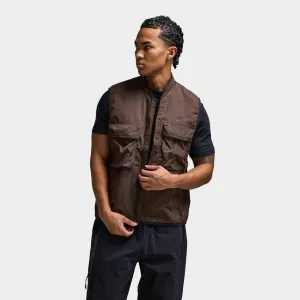 Mens Nike Nike Tech Woven Vest Baroque Brown / Baroque Brown - Black