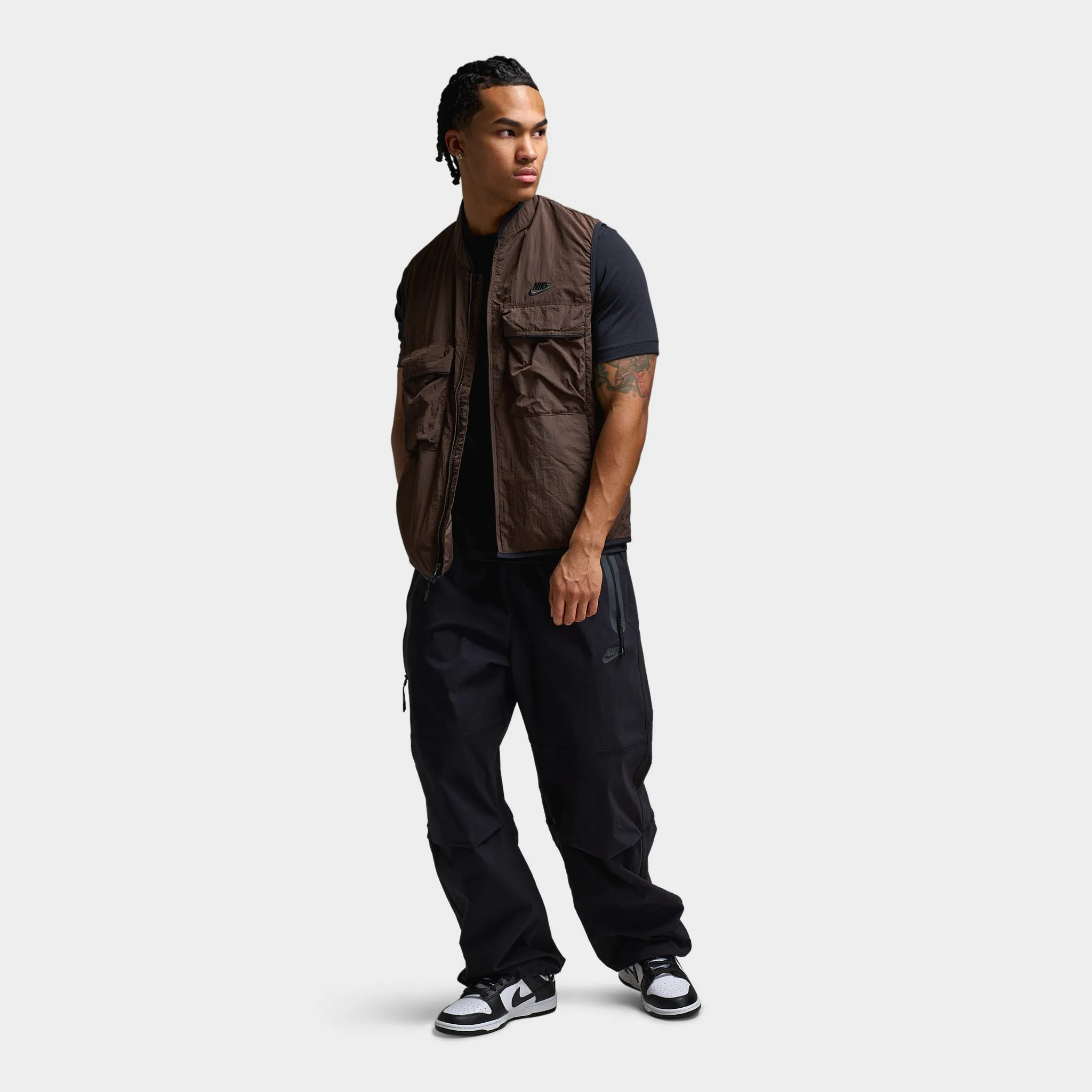 Mens Nike Nike Tech Woven Vest Baroque Brown / Baroque Brown - Black
