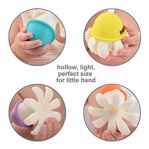 MOMBELLA OCTOPUS TEETHER TOY-BLUE