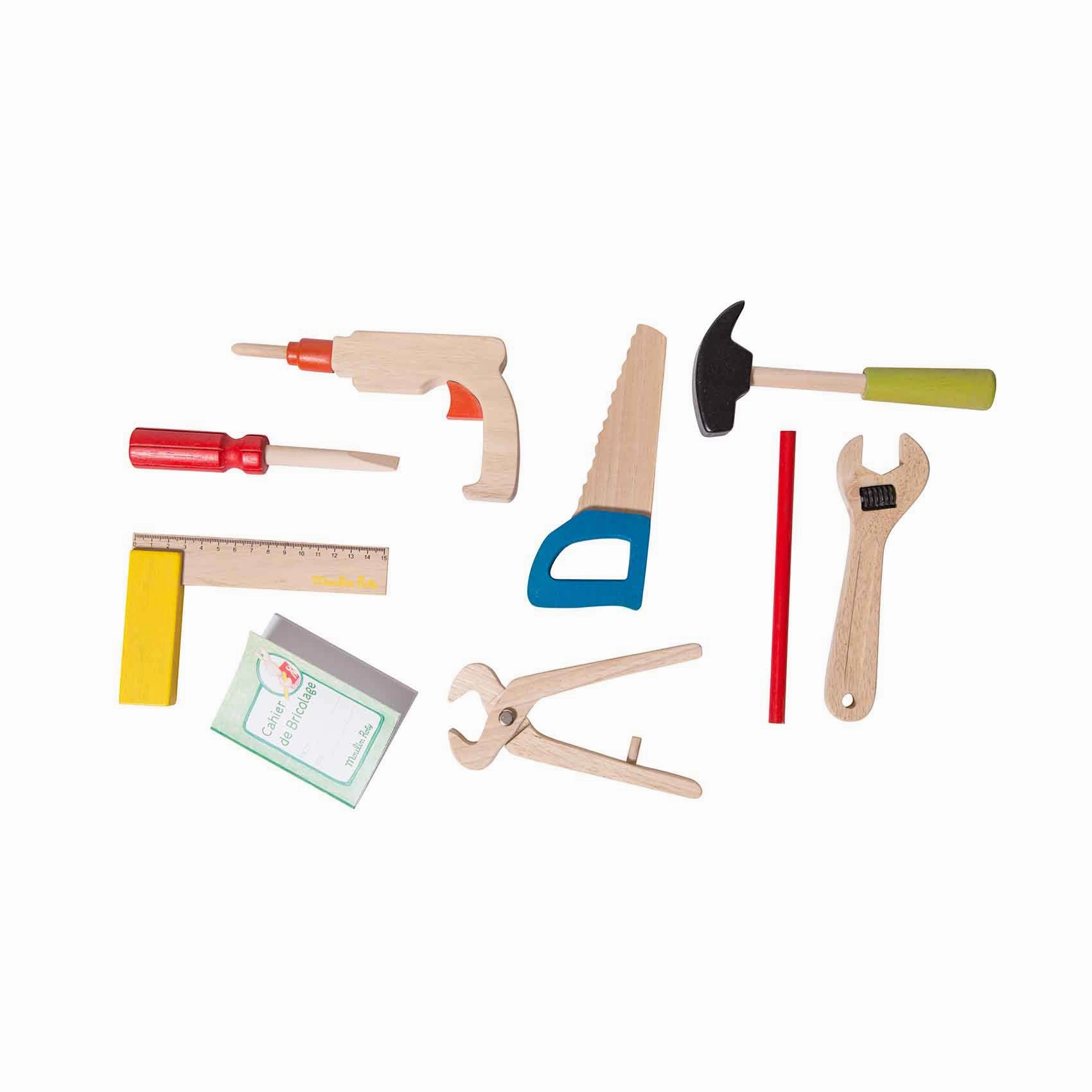 Moulin Roty La Grande Famille "Je Bricole" Wooden Tools Suitcase