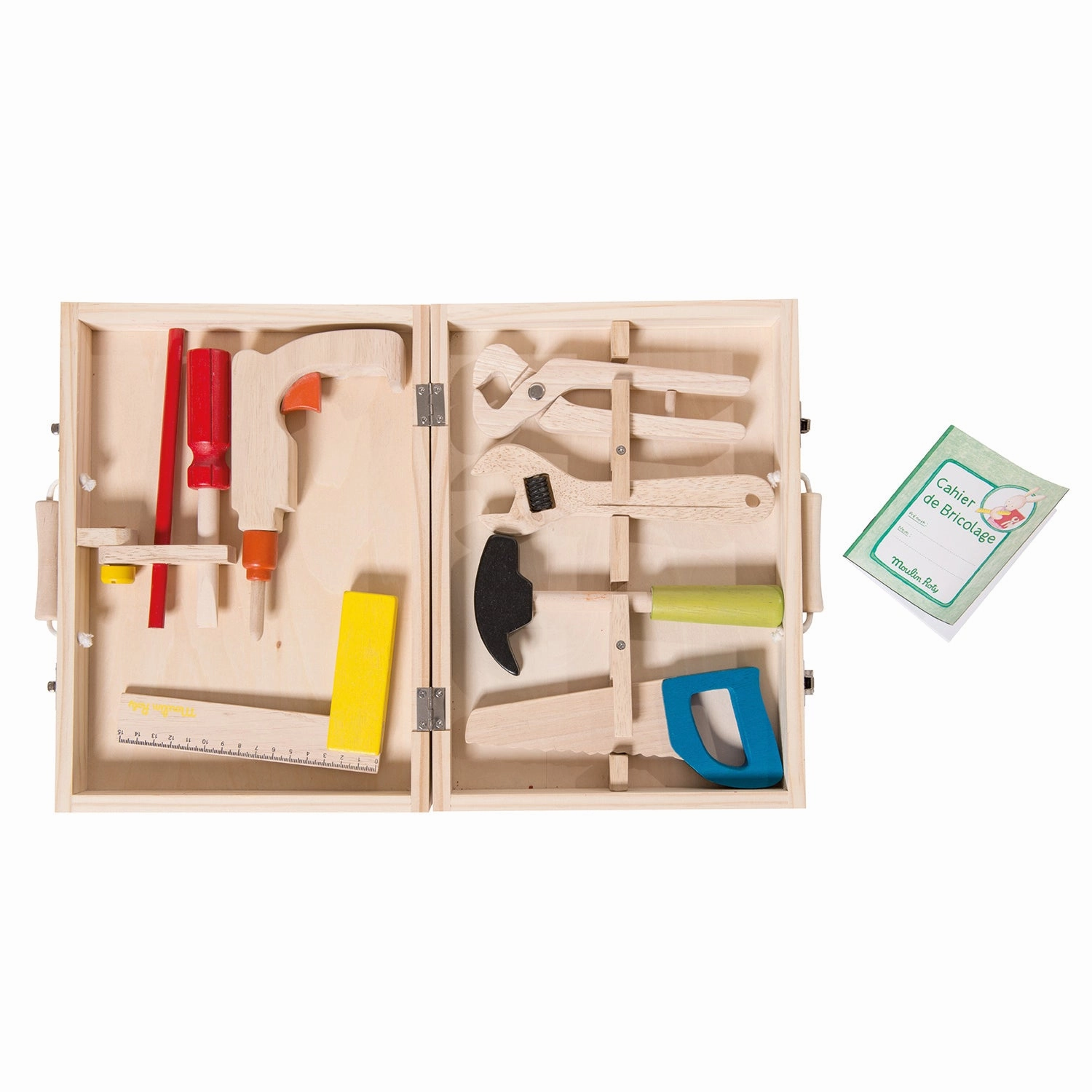 Moulin Roty La Grande Famille "Je Bricole" Wooden Tools Suitcase