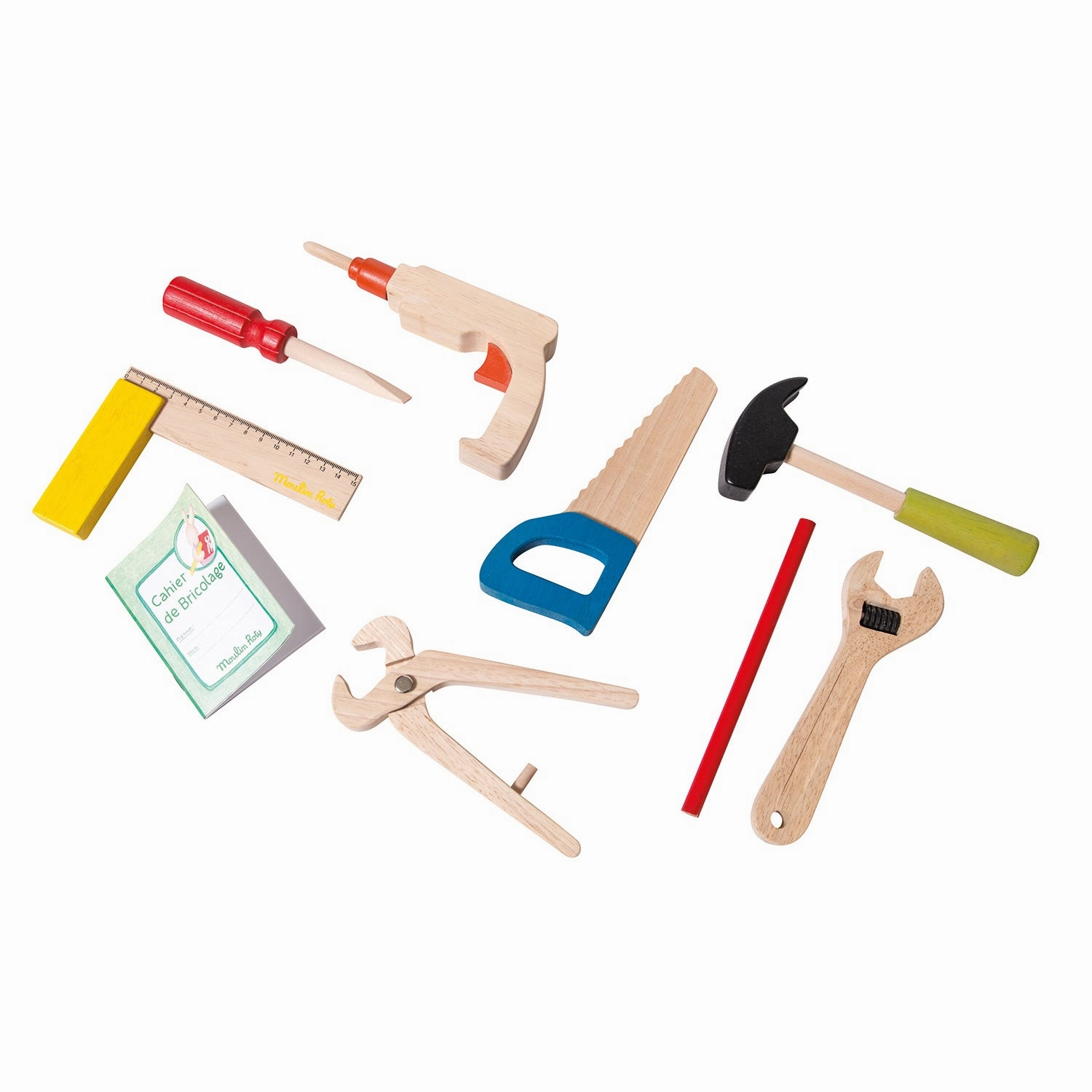 Moulin Roty La Grande Famille "Je Bricole" Wooden Tools Suitcase