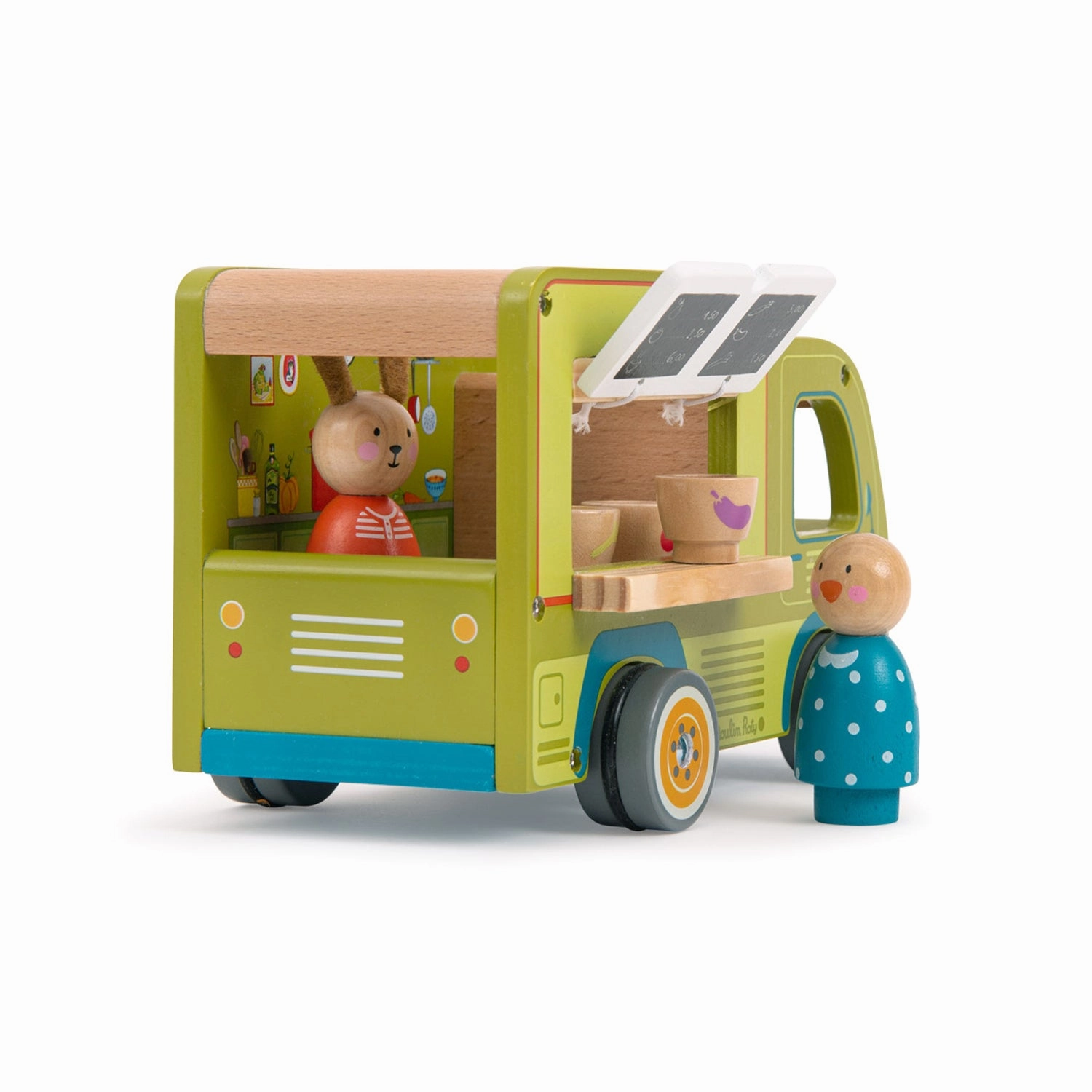 Moulin Roty La Grande Famille Wood Food Truck
