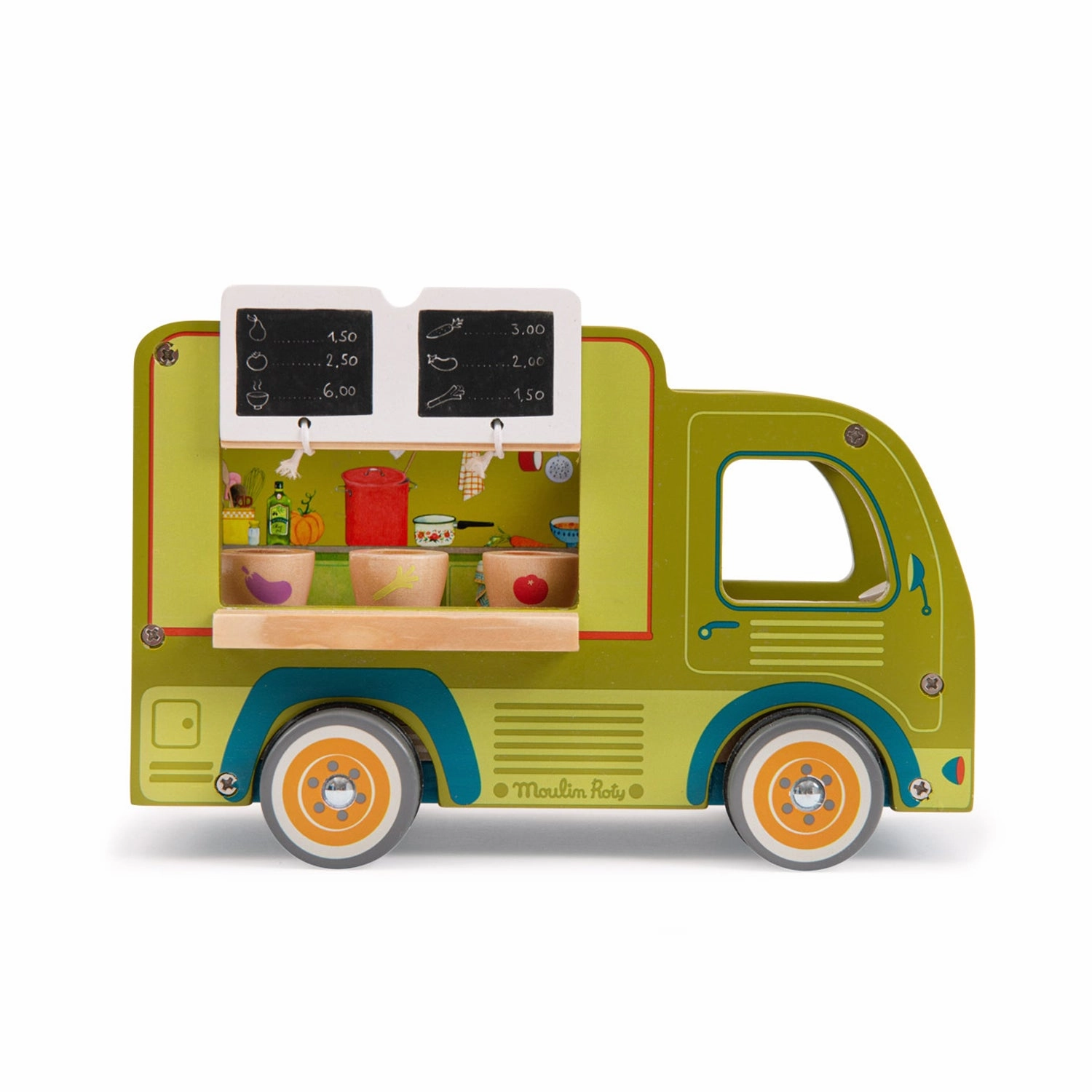 Moulin Roty La Grande Famille Wood Food Truck