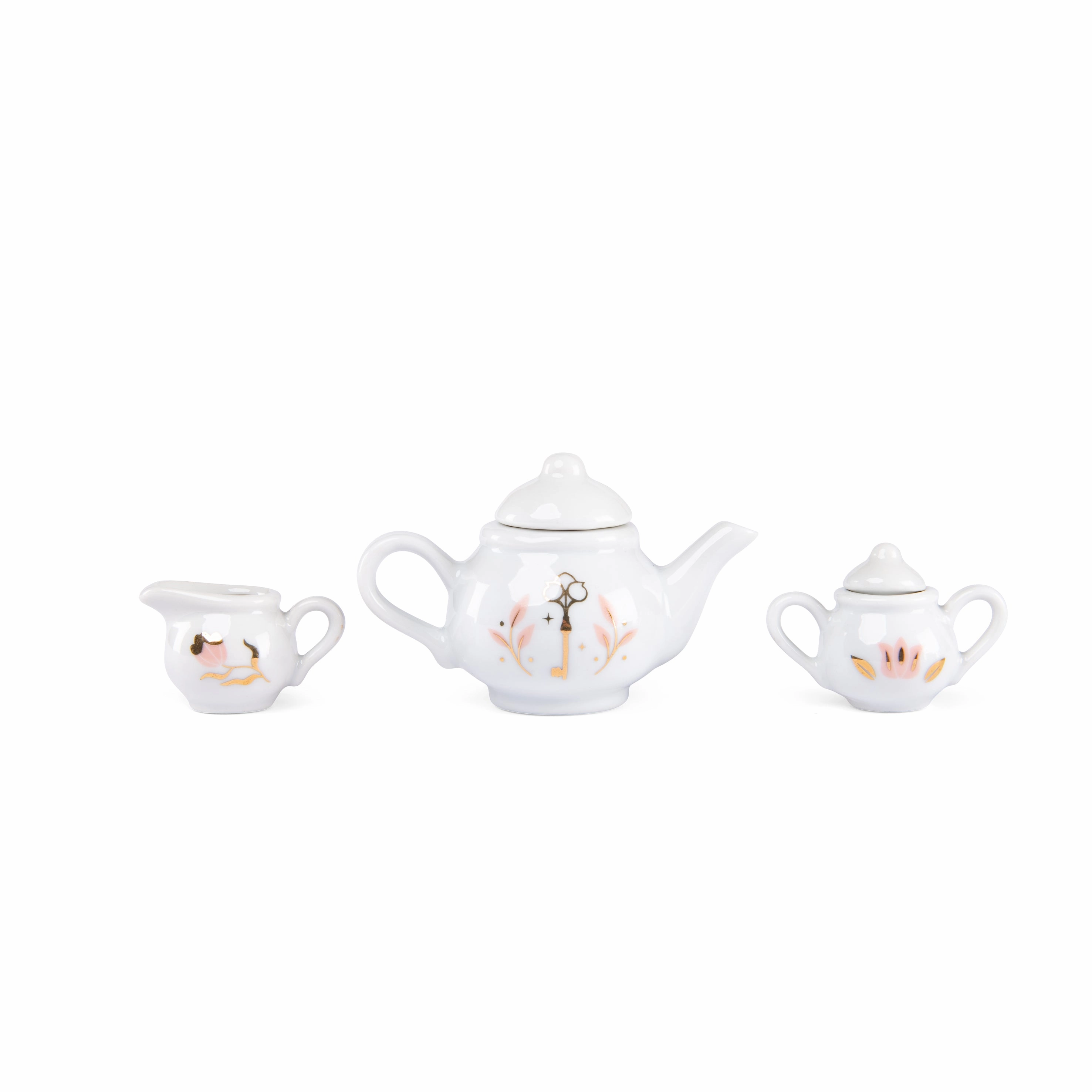 Moulin Roty La Petite Ecole De Danse Porcelaine Tea Set in Carry-On Suitcase