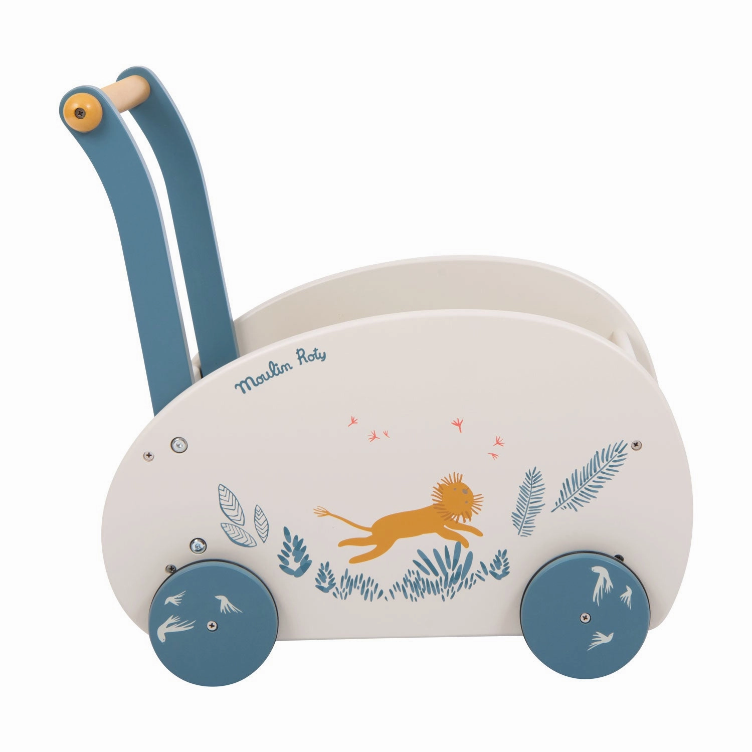Moulin Roty Sous Mon Baobab Walking Trolley Cream & Blue