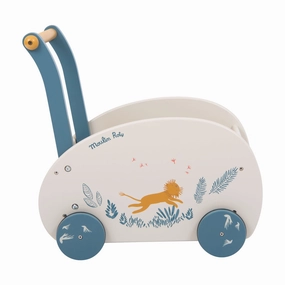 Moulin Roty Sous Mon Baobab Walking Trolley Cream & Blue