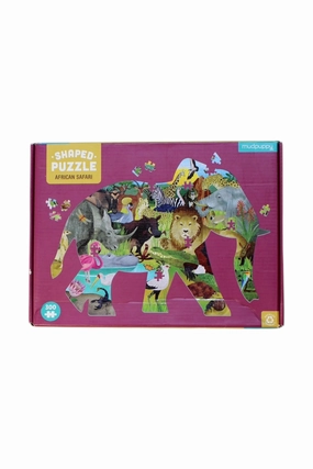Mudpuppy Shaped Puzzle African Safari O/S