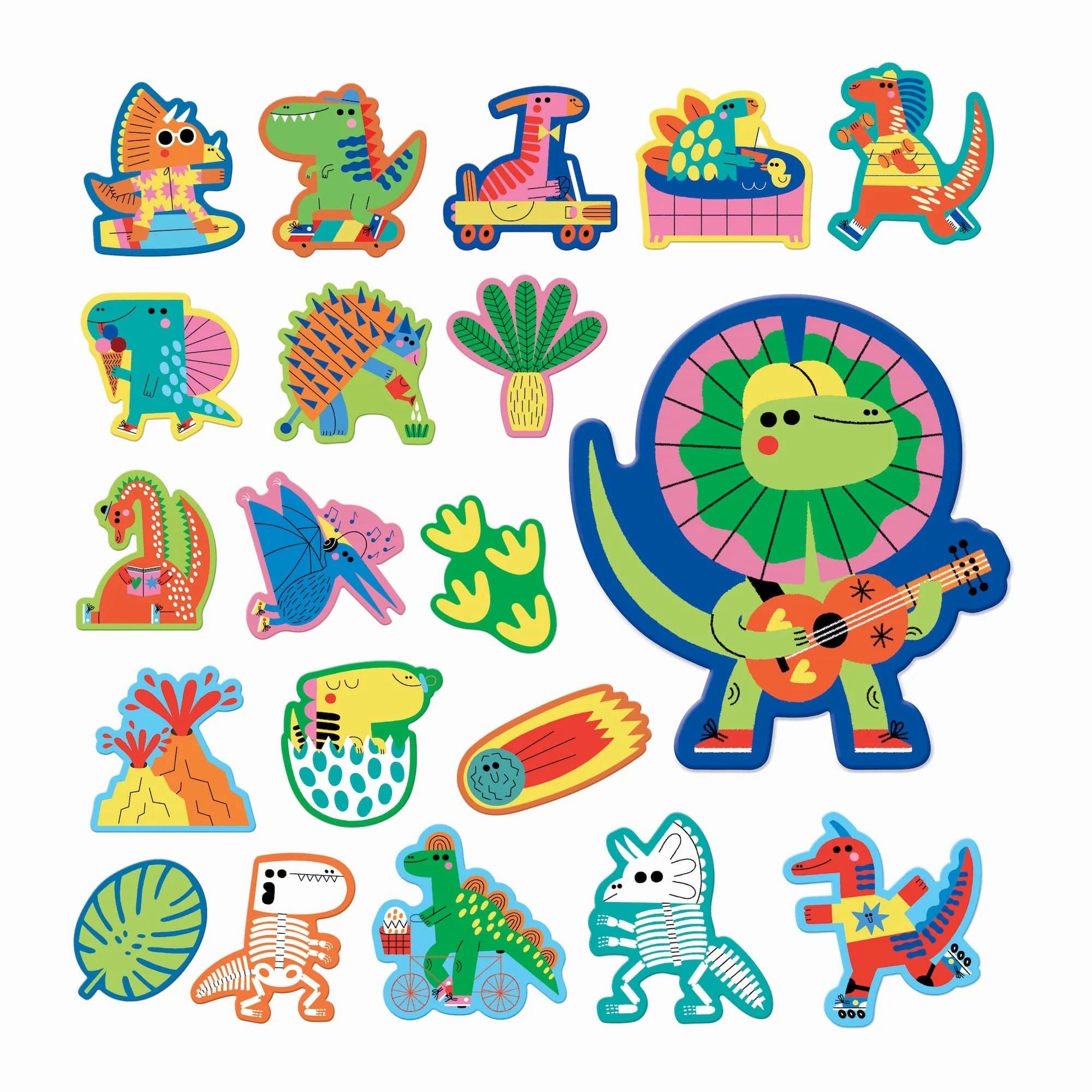 Mudpuppy Stickable Bath Shapes Rub-a-Dub Dinos
