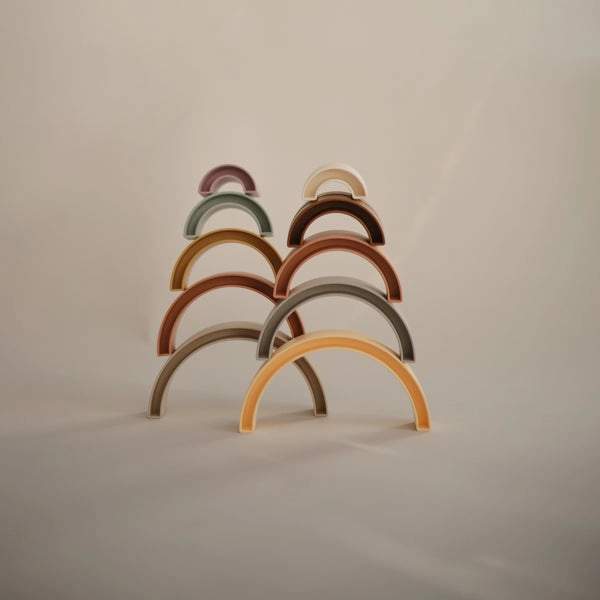 Mushie Rainbow Stacker Toy Tropical