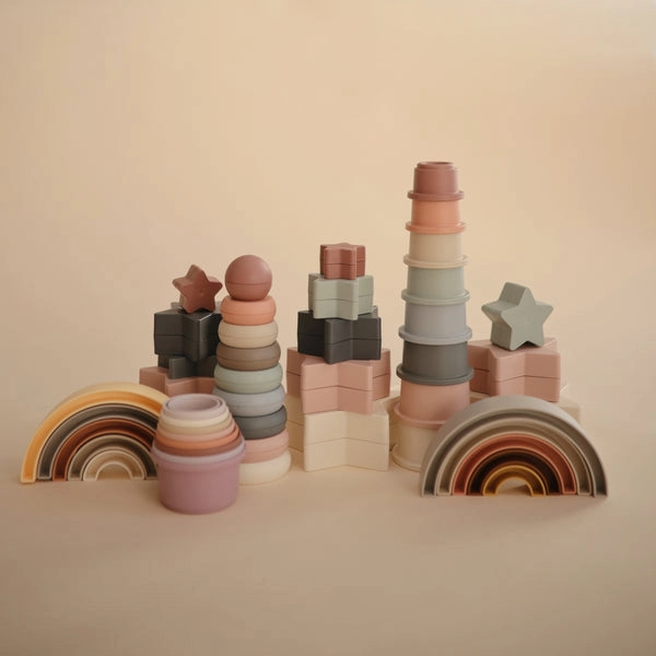 Mushie Stacking Cups Toy Petal