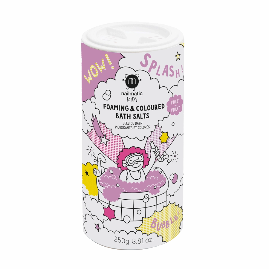 Nailmatic Foaming and Coloured Bath Salts - Violet