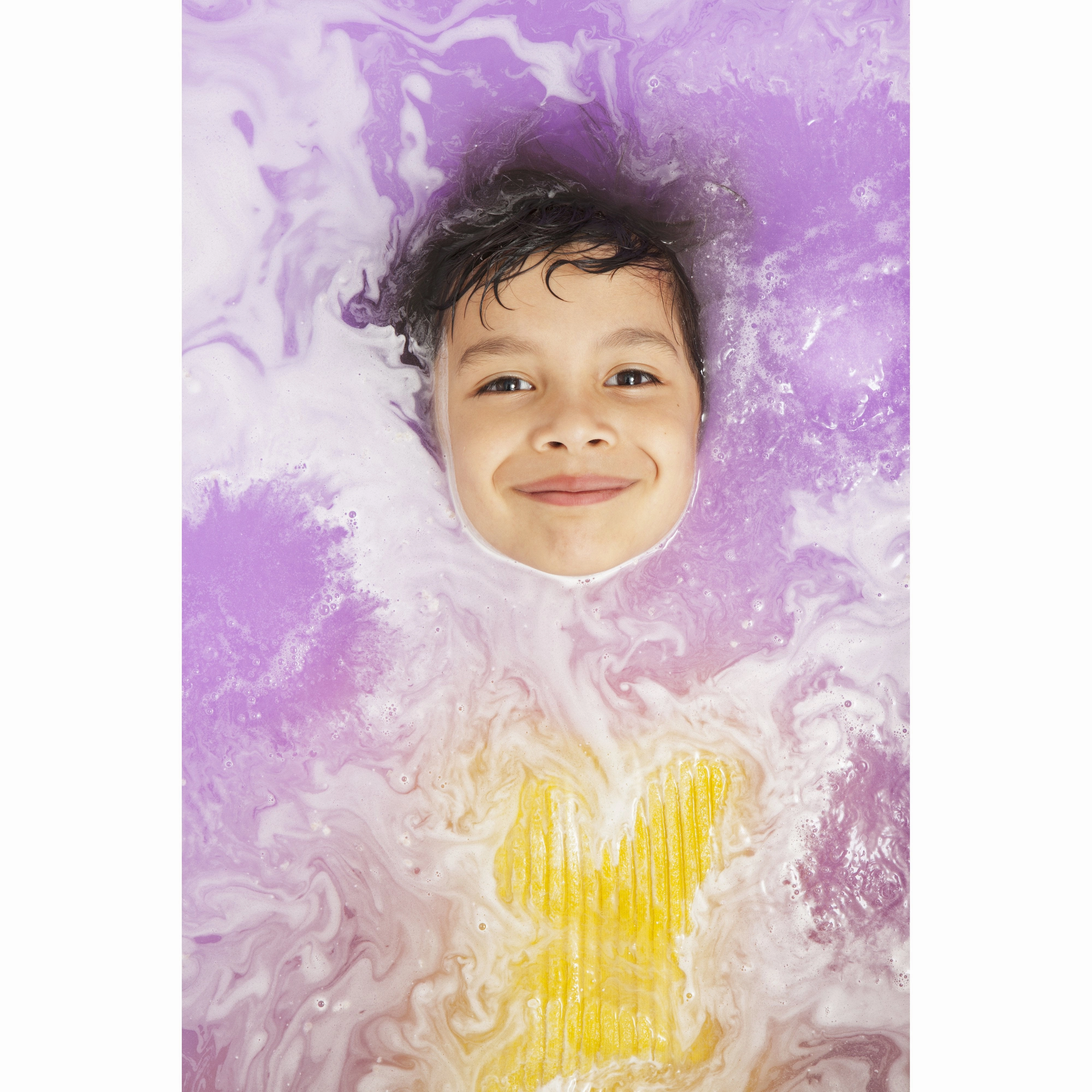 Nailmatic Kids Colouring Bath Bomb For Kids - Cosmic - Pink With Purple Dots