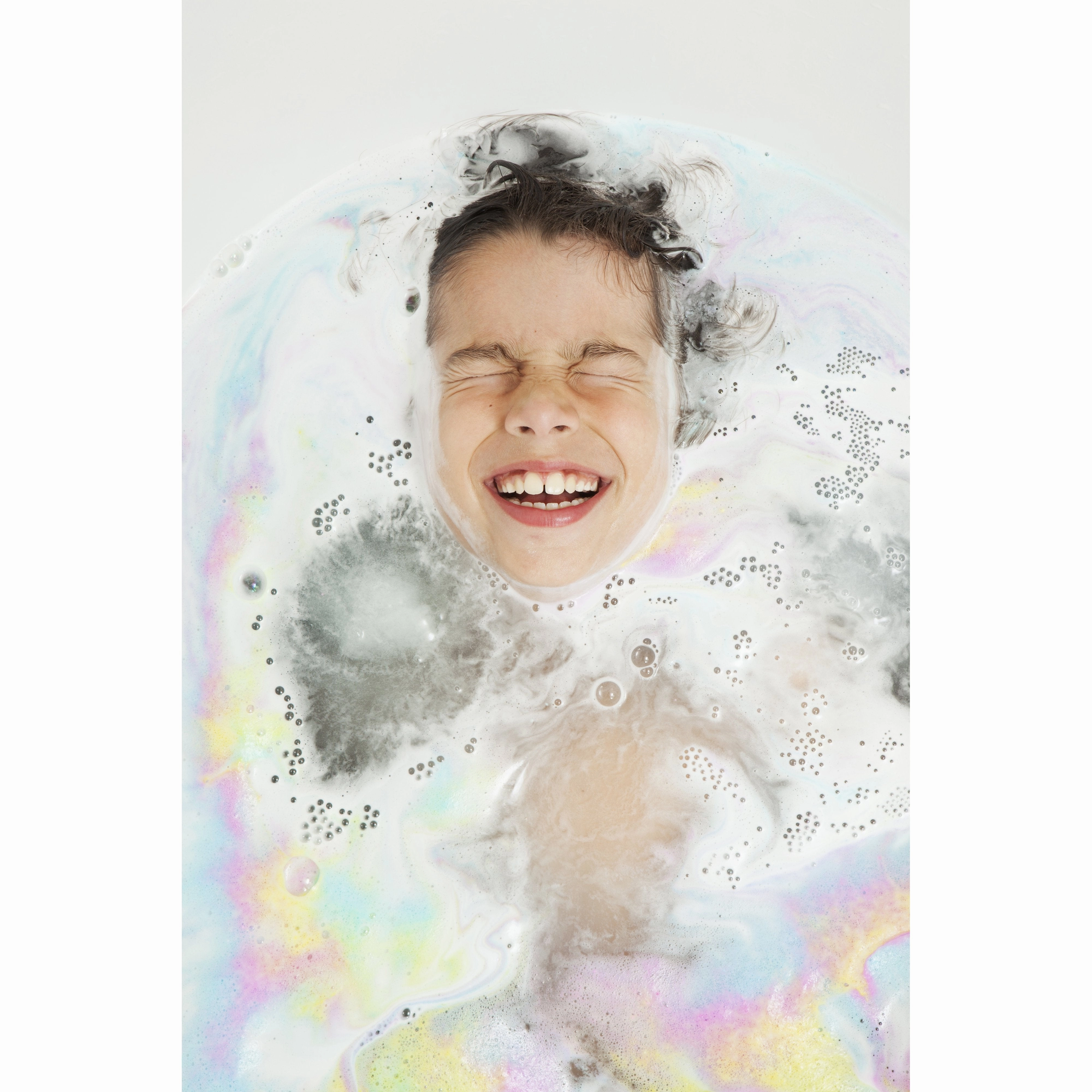 Nailmatic Kids Colouring Bath Bomb For Kids - Cosmic - Pink With Purple Dots