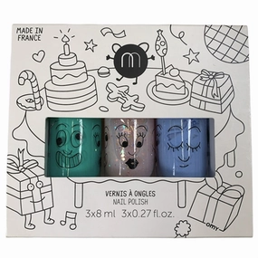 Nailmatic Nail Polish Water-based 3 Pack Rio/Polly/Gaston