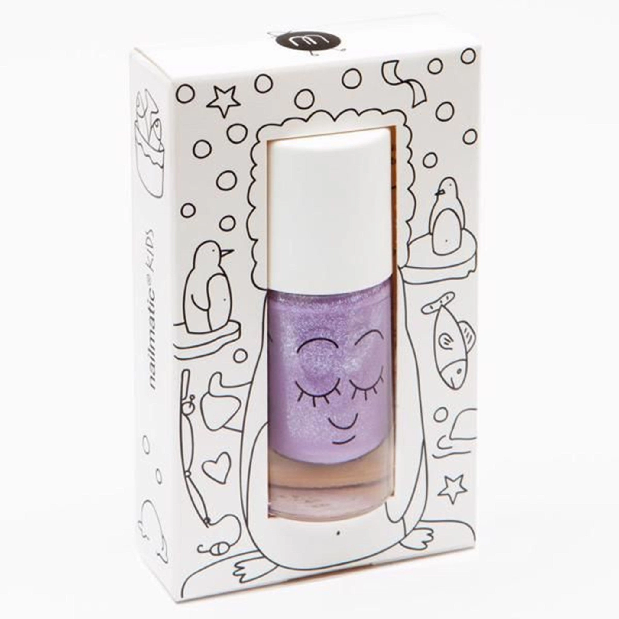 Nailmatic Nail Polish Water-based Piglou (purple glitters)