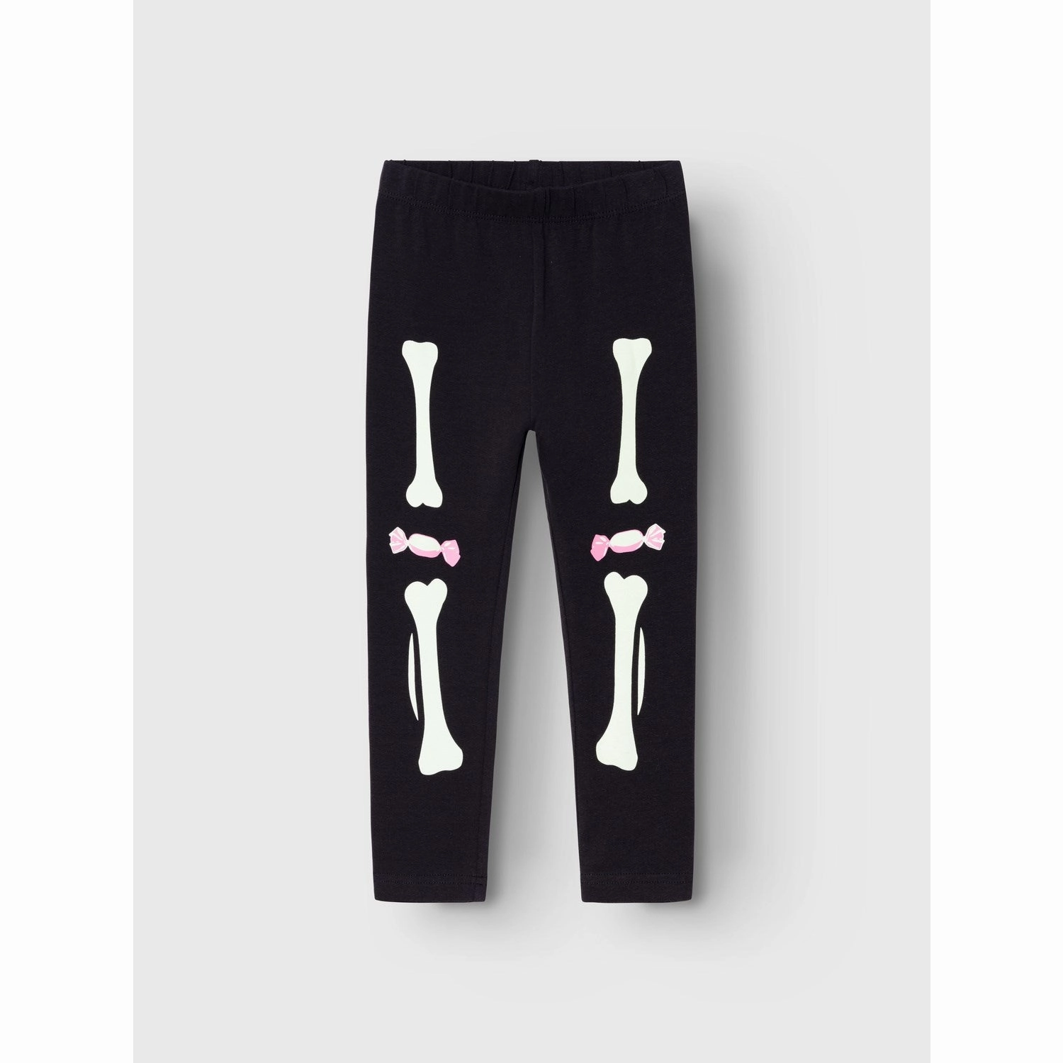 Name It Black Pink Oween Top Set Skeleton
