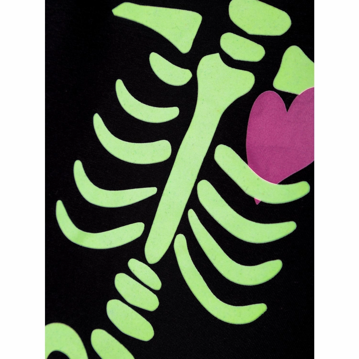Name It Black Pink Oween Top Set Skeleton