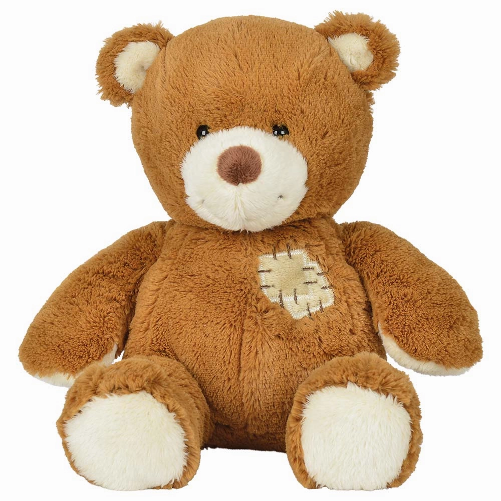 NICOTOY - BEAR WITH PATCH 25CM (3ASS) Dark Brown