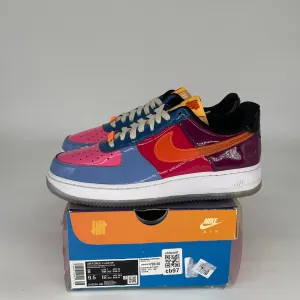NIKE AIR FORCE 1 LOW UNDEFEATED MULTI PATENT TOTAL ORANGE SIZE 8 DV5255-400