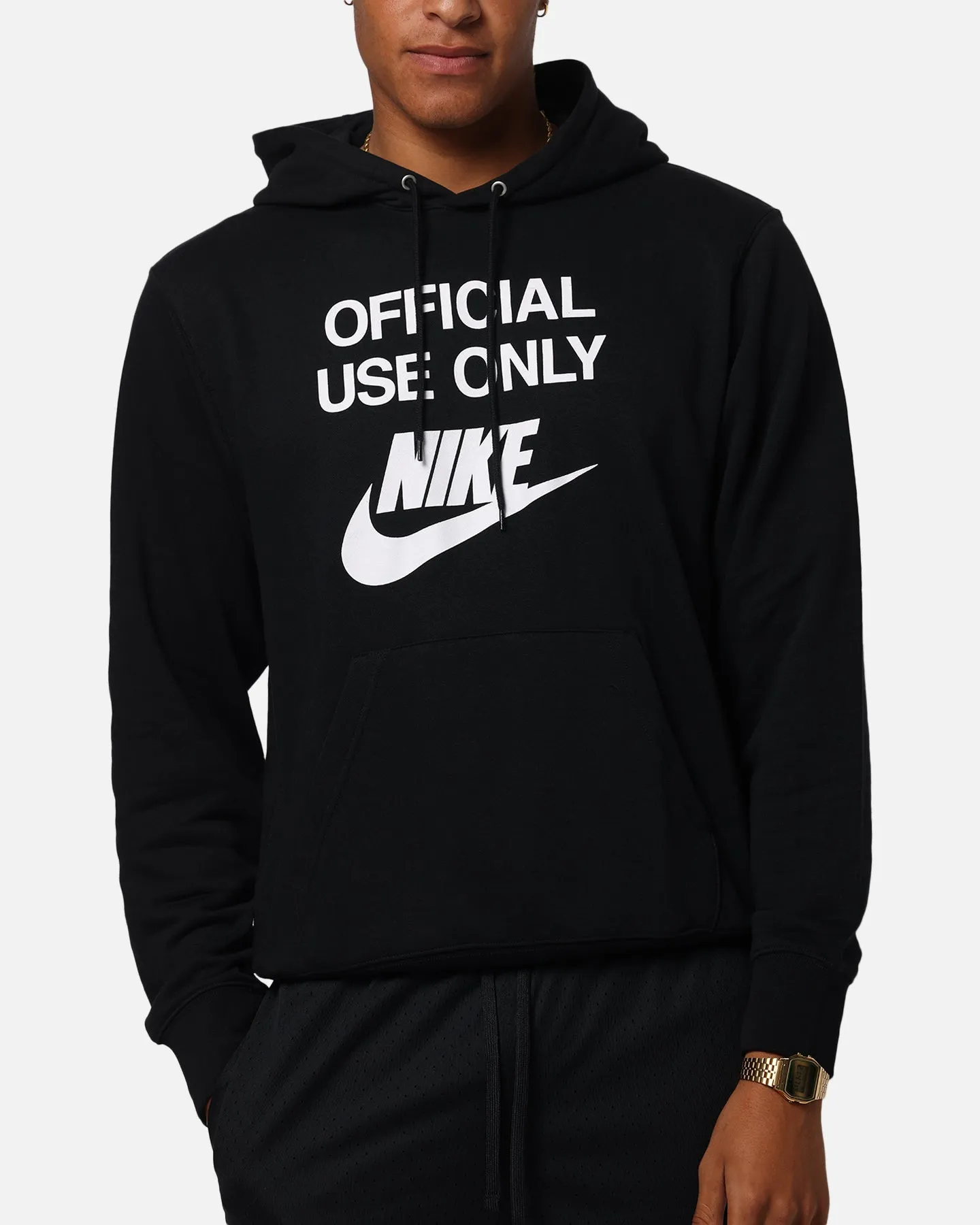 Nike Club French Terry Pullover Hoodie Black/Black/White