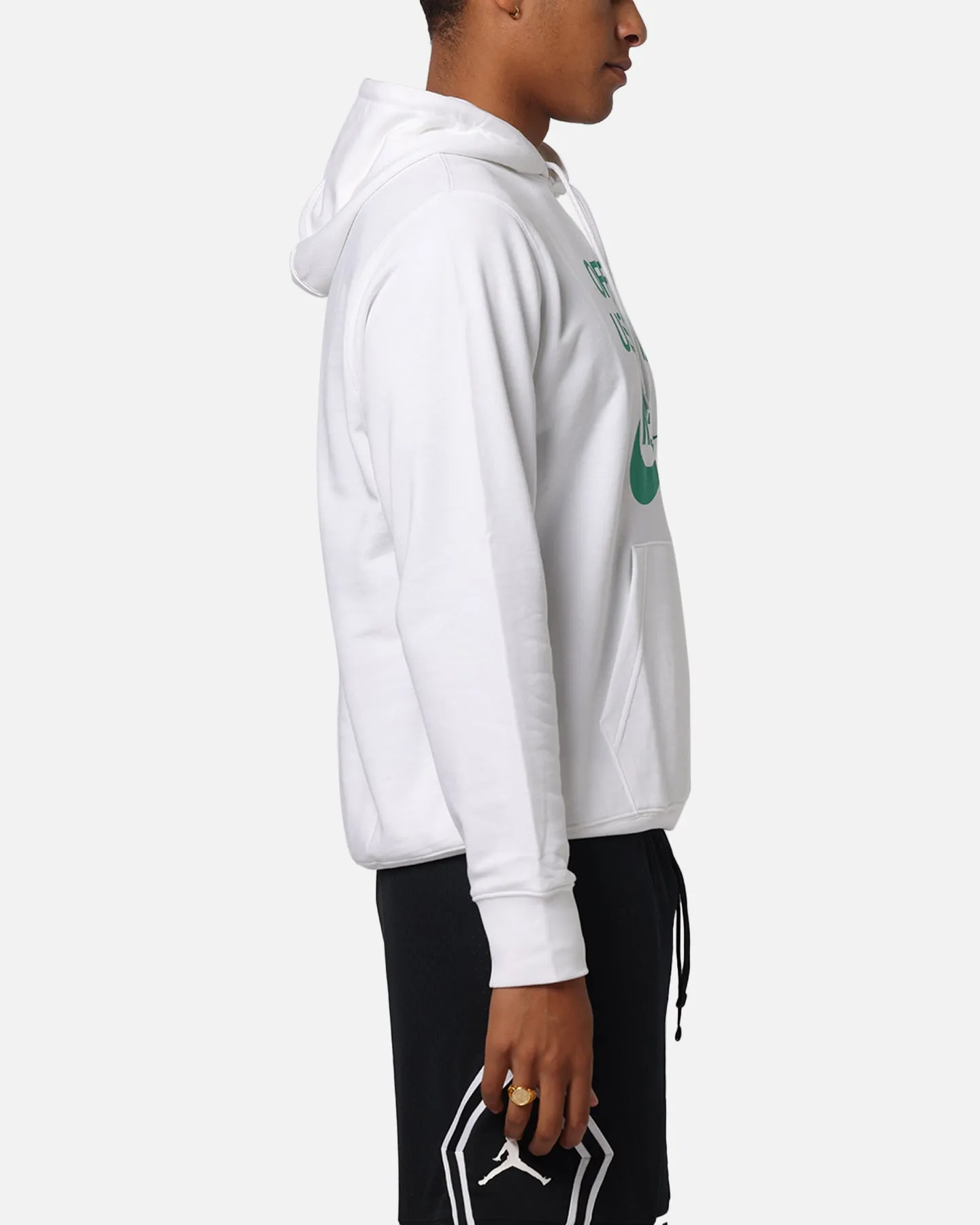 Nike Club French Terry Pullover Hoodie White/White/Green