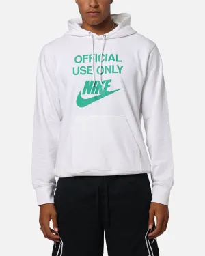 Nike Club French Terry Pullover Hoodie White/White/Green