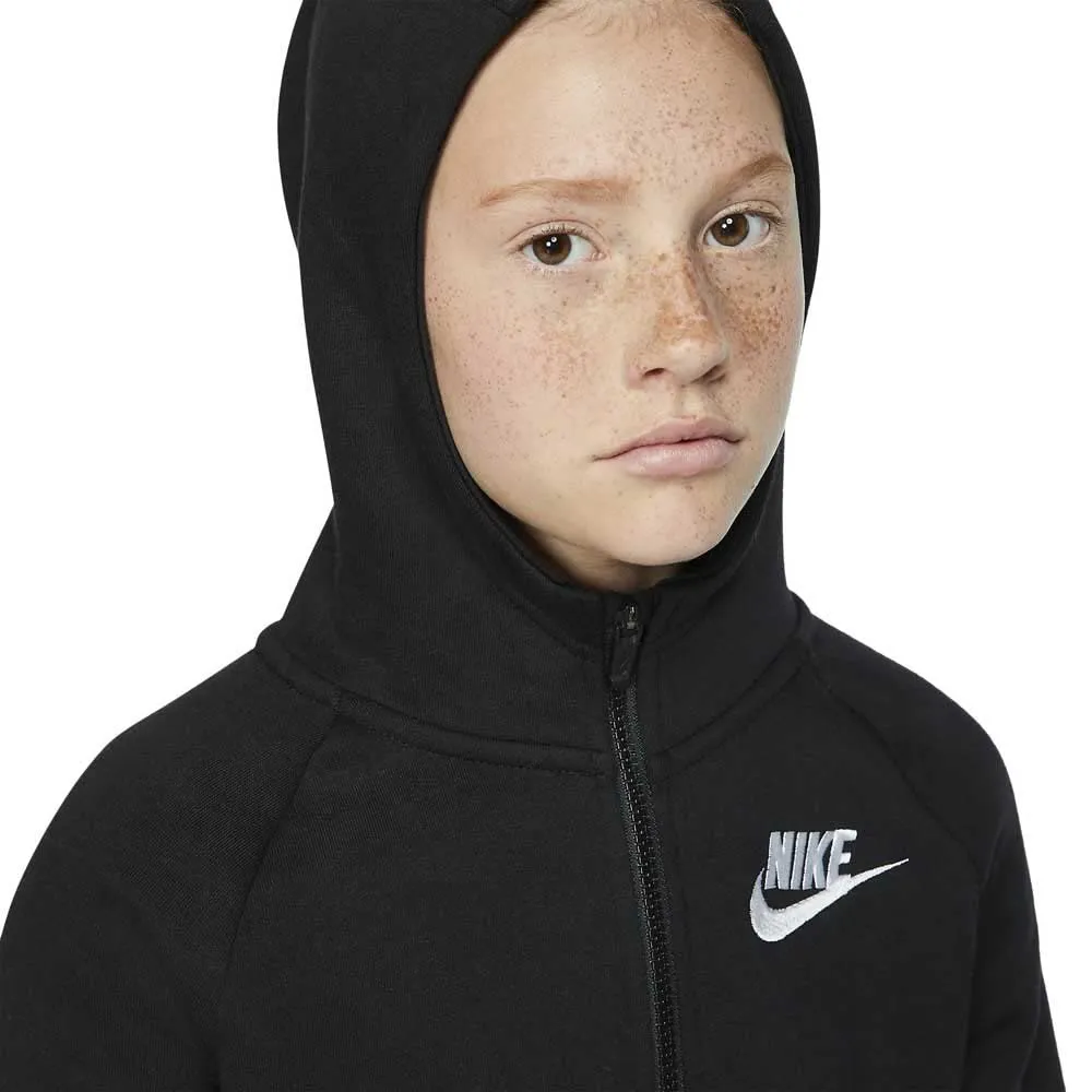 Nike Mädchen Sportswear Hoodie Full Zip Kapuzenpullover, Black/White, S Columbia Clothing