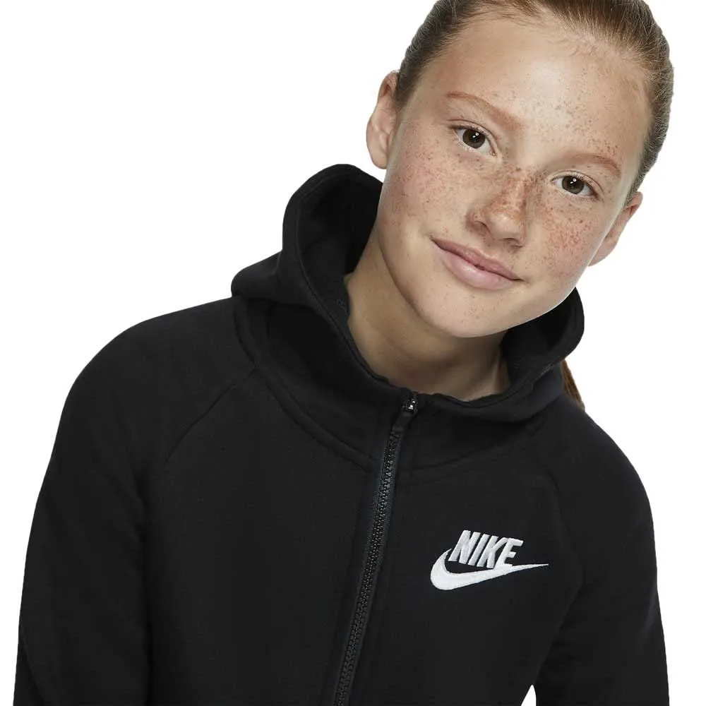 Nike Mädchen Sportswear Hoodie Full Zip Kapuzenpullover, Black/White, S Columbia Clothing