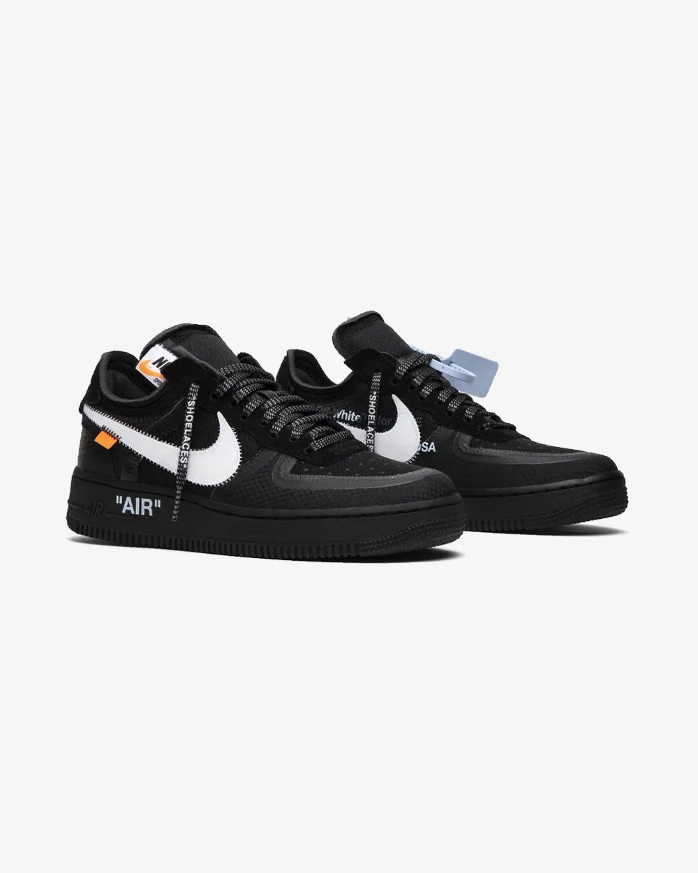 NIKE X OFFWHITE AIR FORCE ONE 2.0 BLACK LOW US9.5M / US11W / EU43