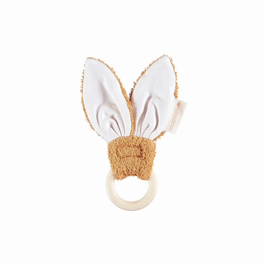 nobodinoz Bunny Teether Ring Caramel