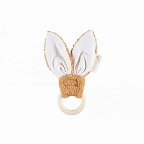 nobodinoz Bunny Teether Ring Caramel